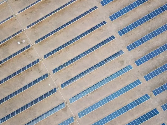 Close-up of modern solar panel technology