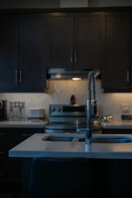 Modern energy-efficient home with solar panels