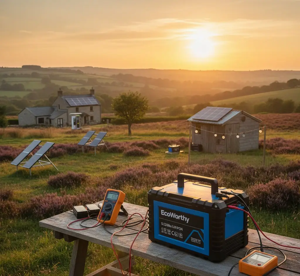 Lithium battery storage modules in a server rack configuration
