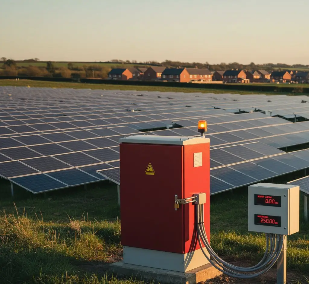 Solar inverter system with grid connection and export monitoring