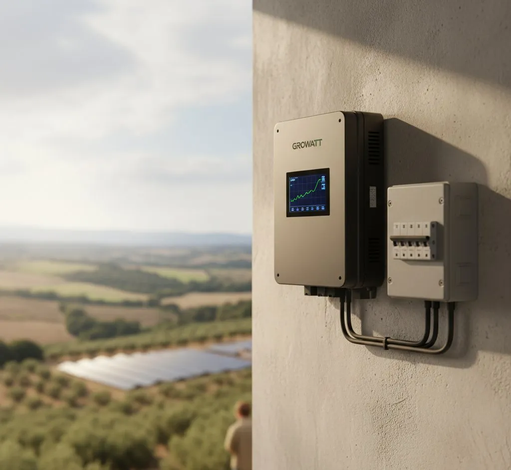 Growatt hybrid inverter for residential solar installation