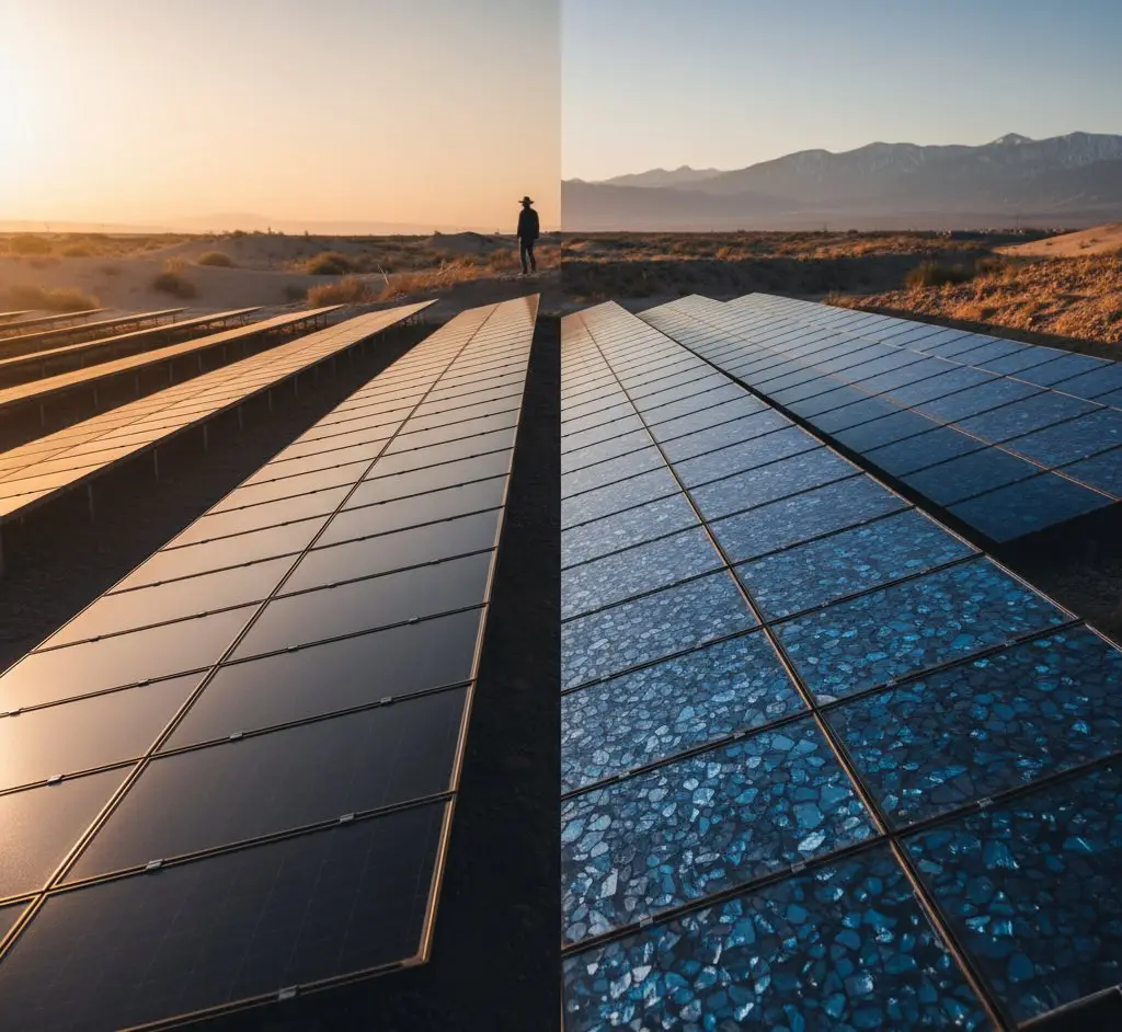 Comparison of monocrystalline and polycrystalline solar panels