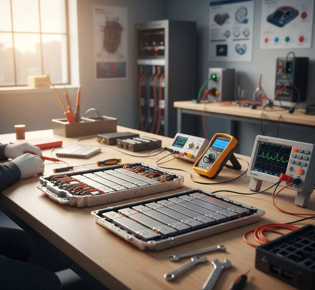 Home battery storage system installed in a modern UK garage