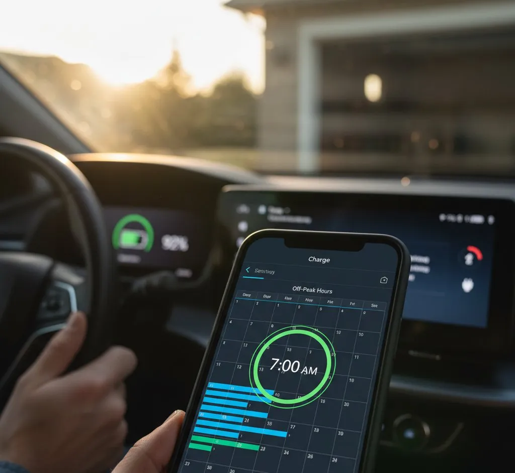 Electric vehicle charging at a home charging station