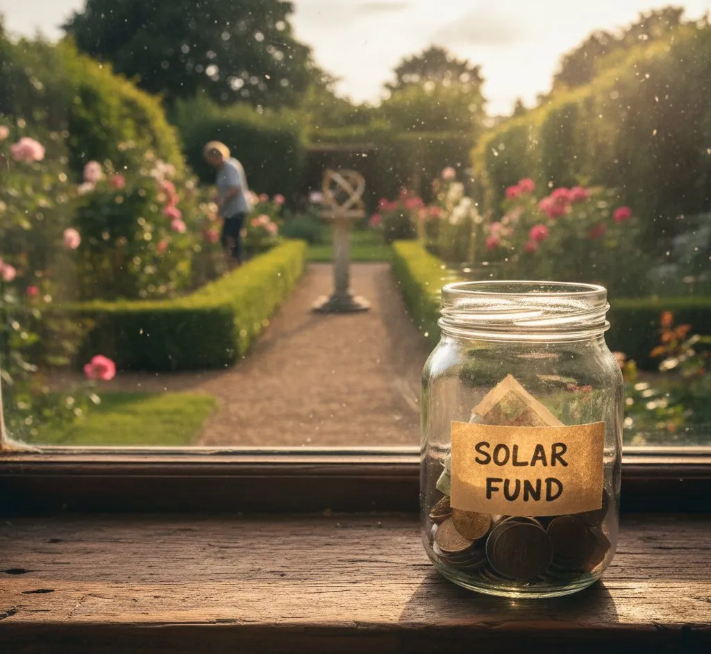 Smart energy meter showing electricity costs and solar savings