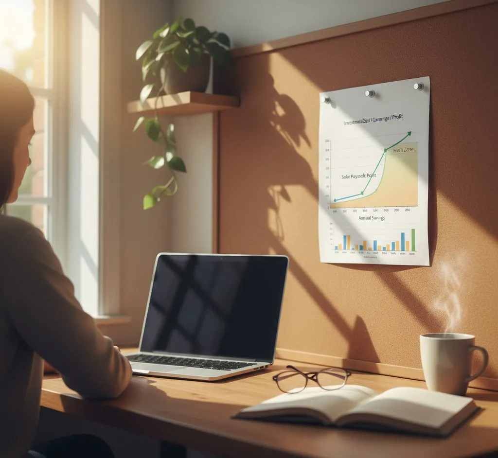 Smart energy meter showing electricity costs and solar savings