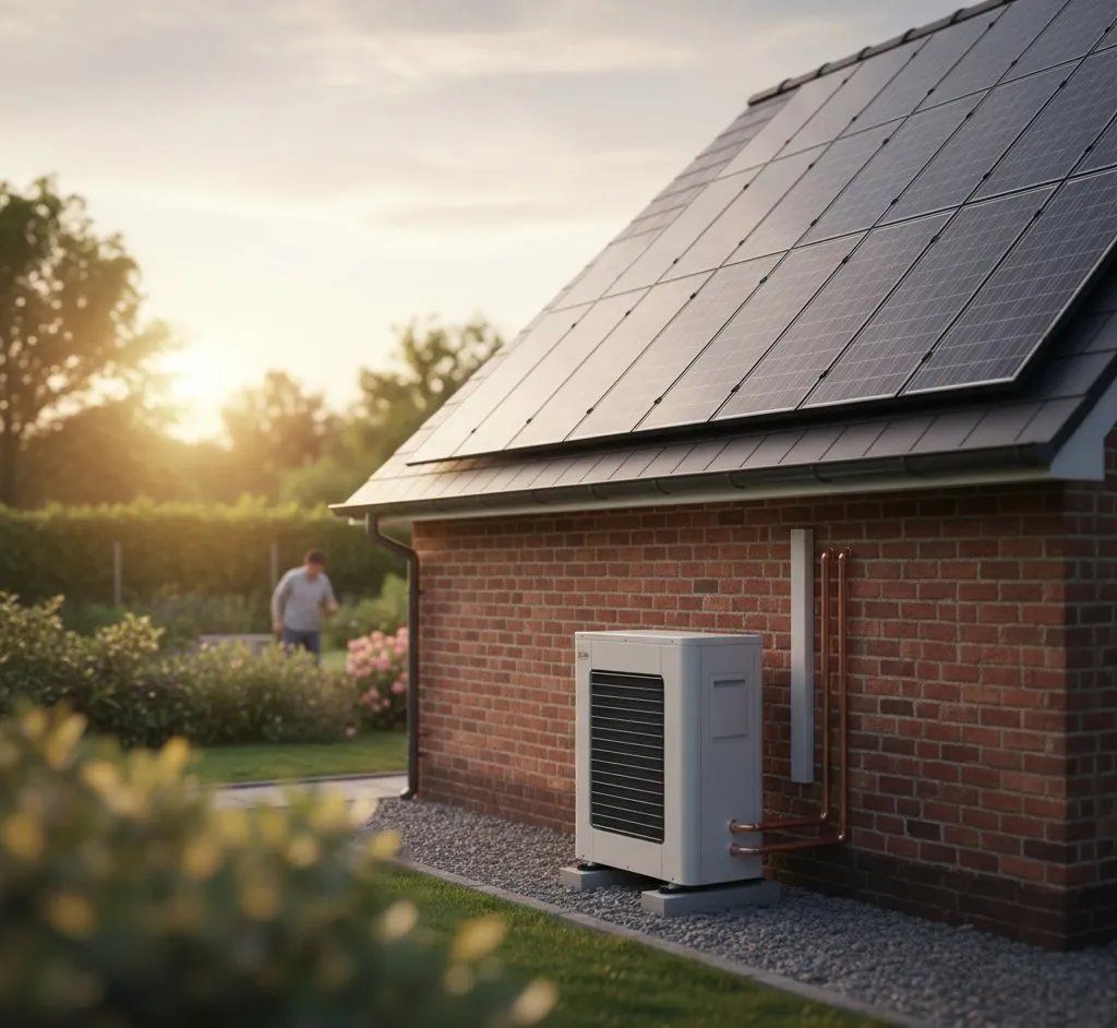 Solar-powered hot water system with immersion heater