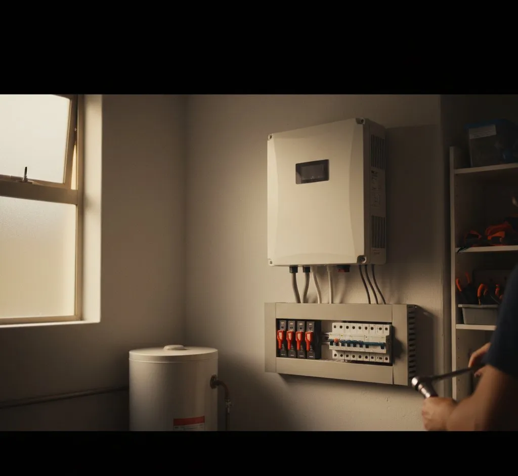 Solar inverter installed in a UK home